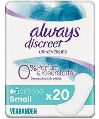 Produktbild von Always Discreet, kleine Slipeinlagen, parfümfrei (20 Stück)