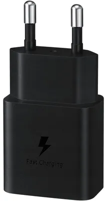 Immagine prodotto di Caricabatterie USB-C Samsung EP-T1510NBEGEU, alimentatore rapido PD da 15W, colore nero, confezione multipla