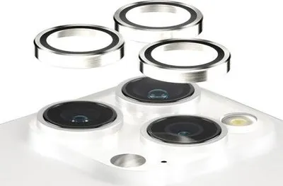 Produktbild von PanzerGlass Hoops iPhone 15 Pro. Pro Max White Metal