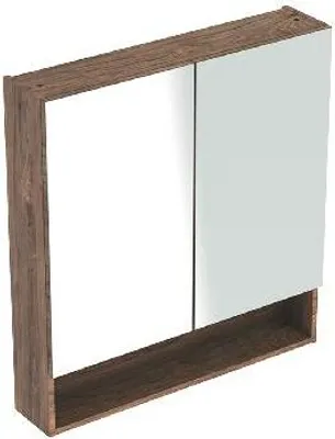Produktbild von Geberit Selnova Square - Spiegelschrank 850x788x175 mm, 2 Türen, Nuss Hickory 501.270.00.1