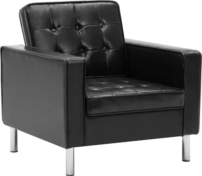 Obrázek produktu pro vidaXL Křeslo černé 75x70x75 cm Imitace kůže