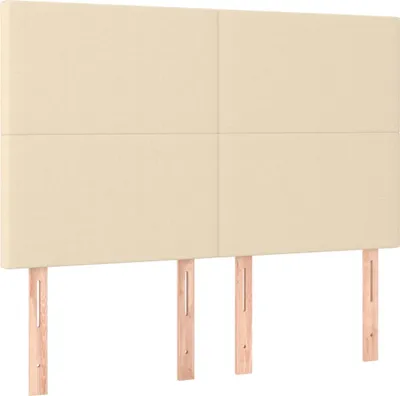 Produktbild von vidaXL Kopfteil Creme 144x5x118/128 cm Stoff