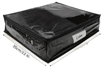 Produktbild von Aufbewahrungsbeutel, mit Reißverschluss, aus strapazierfähigem PVC-Material, schwarz
