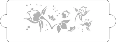 Produktbild von Tortenschablone 34x12cm Blumen