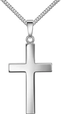 Produktbild von Kreuz-Anhänger 925 Silber Silberkreuz mit Halskette Kreuz aus Sterlingsilber