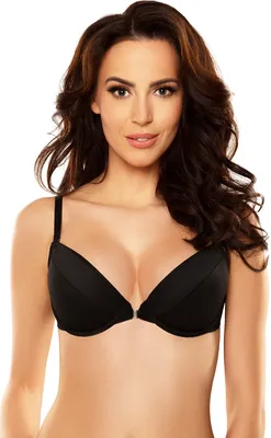 Produktbild von Vivisence damen push-up bh 1040 bügel trägerlos vorderverschluss einlagen schale, schwarz, 80e