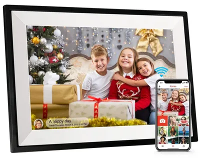 Obrázek produktu pro Digitální fotorámeček Wi-Fi - 10,1 palce - 32 GB - Černá - Dotykový displej a aplikace Frameo