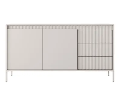 Image de AX LIVING Buffet Trentinis 153 2T3S Commode à portes 153,5 cm beige