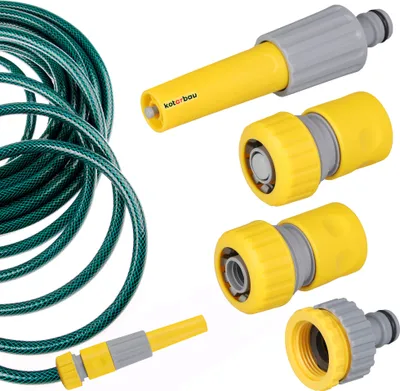 Obrázek produktu pro KOTARBAU® Sada přípojek pro zahradní hadice 4dílná 3/4" PVC nastavitelná rychlospojka pro zahradní postřikovače kohoutková přípojka přípojky pro zastavení vody pro zahradní hadici přípojka pro zahradní hadici 3/4 palce
