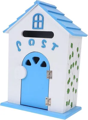 Produktbild von Famanu Wandbriefkasten Wandbriefkasten mit Schutzklappe - Blau, 32x23,5x12 cm