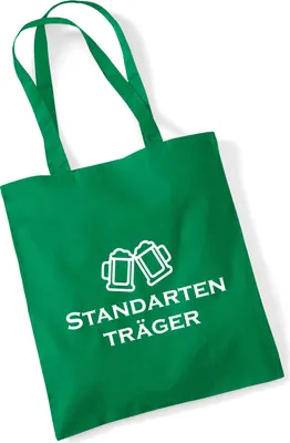 Produktbild von Huuraa Jutebeutel Standartenträger Schützenfest 10 Liter Kelly Green Baumwolle Tasche Geschenkidee