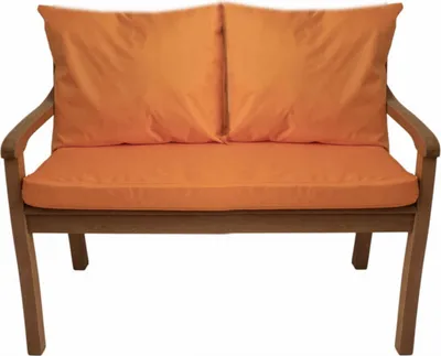 Immagine prodotto di Cuscini per panchina da giardino Arancione | Cuscino per seduta 130x60x7 + schienale 2x 56x50cm | Cuscini per divano da giardino per 2 persone | Cuscini per altalena da giardino