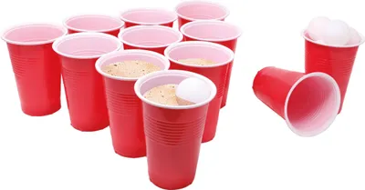 Produktbild von Bier-Pong: 12 Gläser Und 15 Bälle
