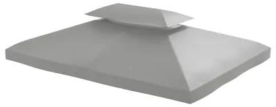 Produktbild von Outsunny Ersatzdach für Metall-Gartenpavillon 3x4 Partyzelt Dach Hellgrau