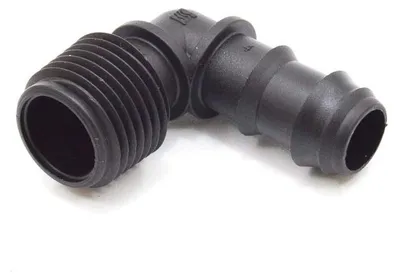 Tropfbewässerungs-Winkelstück 16 mm x 1/2 Zoll, schwarz