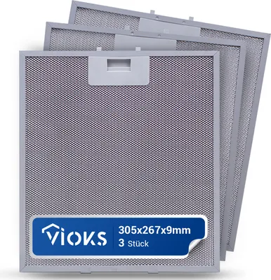 Produktbild von Metallfilter 3x passend wie AEG 4055250429 Fettfilter für Dunstabzugshaube