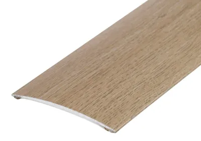 Zdjęcie produktu dla Profil progowy owalny aluminiowy 80x5,1mm klejony Cezar Dąb Jasny Mat 1m
