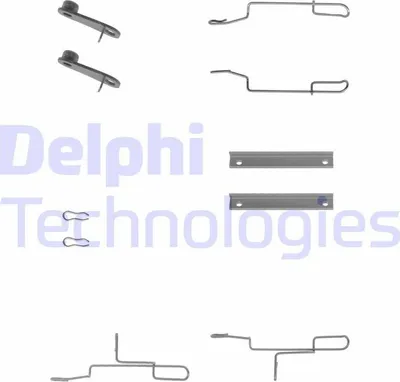 Produktbild von DELPHI LX0168 Zubehörsatz Scheibenbremsbelag Vorne passend für PEUGEOT 106 II Schrägheck (1A, 1C) 306 Schrägheck (7A, 7C, N3, N5) 306 Cabriolet 106 I