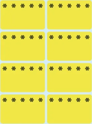 Produktbild von HERMA Deep-freeze labels 26x40mm lum. yellow ice crystals 48 pcs., 26 x 40