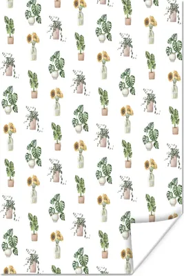 Produktbild von MuchoWow® Poster Pflanzen - Muster - Pastell 40x60 cm - Plakate für die Wand - Poster Babyzimmer