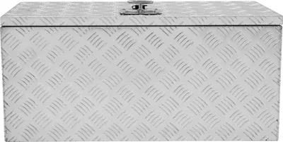 Image de Coffre à outils en aluminium 102 L | Coffre verrouillable + 2 clés | 810 x 370 x 1020 mm | Coffre de camion en tôle striée | Rangement pour camionnette [2 ressorts à gaz, fond et joint en caoutchouc]