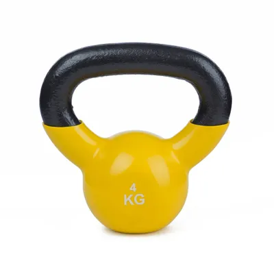 Produktbild von Sport-Thieme Kettlebell "Vinyl", 4 kg, Gelb