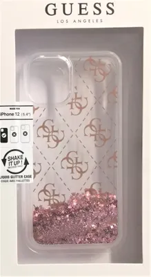 Produktbild von Guess 4G Liquid Glitter - iPhone 12 Mini Case (pink)