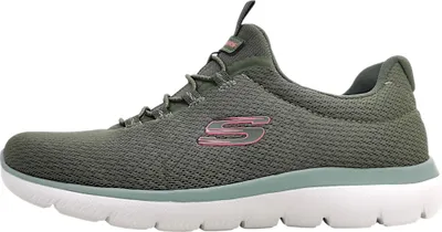Immagine prodotto di Skechers Summits - Scarpe sportive estive "Summer Blush" da donna, adatte per la corsa, modello slipper, colore verde, ideali per il tempo libero