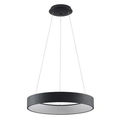 Produktbild von Arcchio LED-Hängelampe Aleksi, Ø 60 cm, schwarz, Metall, CCT