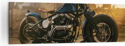 Produktbild von Bild auf Leinwand - Leinwandbild - Einteilig - Harley-Davidson Motorrad Motor - 160x50cm - Wand Bild - Wanddeko - Wandbilder - Leinwanddruck - Bilder - Wanddekoration - Leinwand bilder - AB160x50-4233
