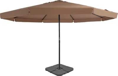 Image de Maison Exclusive - Parasol avec pied portable Taupe