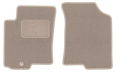 Productafbeelding van Velours voormatten voor Kia Cerato 2004-2008 (hatchback/sedan) – 2-delig, beige, op maat – Wielganizator LUX
