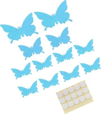 Obrázek produktu pro 12ks/set 3?Dimenzionální samolepka simulace Flash tapety obývací pokoj svatební Wall Art pro HomeShiny Blue