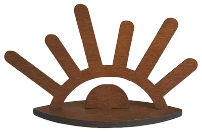 Holz-Ringhalter, 6 Finger, 14,4 x 10,4 cm, Ringdisplay