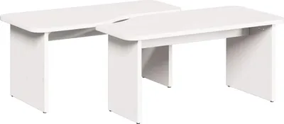Immagine prodotto di vidaXL Tavolino 2 pezzi Bianco Legno massello di pino