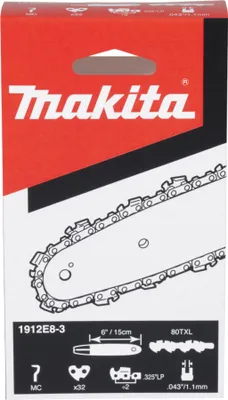 Produktbild von Sägekette Makita 1912E8-3 80TXL für UC029G Astsäge, 15 cm