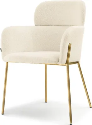 Produktbild von ELIZARA Polsterstuhl für Esszimmer - Creme 1 / Gold
