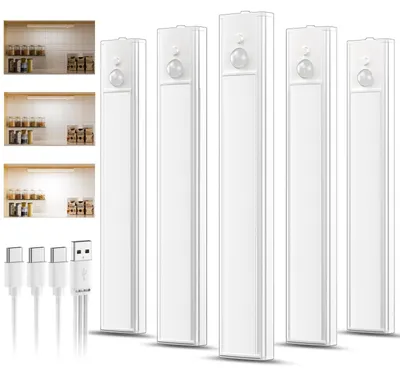 Immagine prodotto di 5 luci a LED ricaricabili per mobili, 20 cm, con dimmer