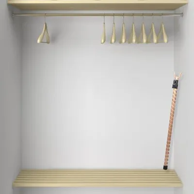 Produktbild von Ausziehbare Teleskop-Kleiderstangen aus Aluminiumlegierung, 2 Stück, mit hoher Tragfähigkeit für hohe Stellen und Decken
