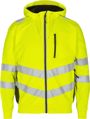 Produktbild von F. Engel Safety Sweatcardigan, Gelb/Schwarz, Gr. 4XL