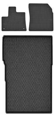 Image de Tapis de sol en caoutchouc pour Citroën Berlingo III depuis 2018 (monospace/break, 2 places) – 3 pièces, noirs, sur mesure