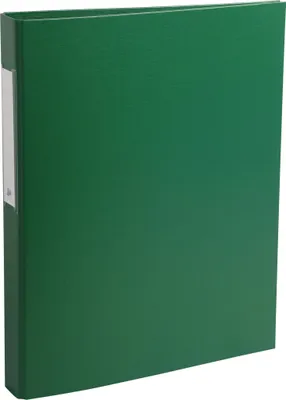 Image de Exacompta 10x Classeur rembordé PP 2 anneaux ronds de 25mm Vert 54383E
