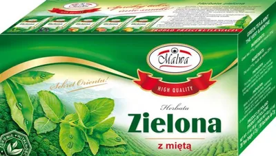 Produktbild von Malwa Grüner Tee mit Minze 40 g (20 Teebeutel à 2 g)