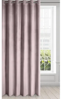 Samtvorhang 215x250 cm hellrosa, 1 Stück, 200 g/m², Ösen
