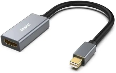 Produktbild von Mini DisplayPort (Thunderbolt 2) auf HDMI Adapter 4K, Unidirektional Mini DisplayPort Computer zu HDMI Monitor kompatibel mit MacBook Air/Pro Microsoft Surface Pro/Dock Monitor Projektor