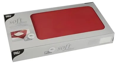 Obrázok produktu pre PAPSTAR 82328 20 PAPSTAR Tischdecken soft selection 82328 rot 80,0 x 80,0 cm