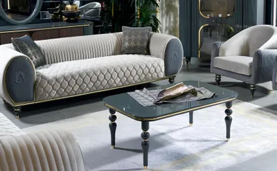 Produktbild von Möbel Tisch Luxus Beistelltisch Holz Modern Couchtisch Wohnzimmer Design Tische