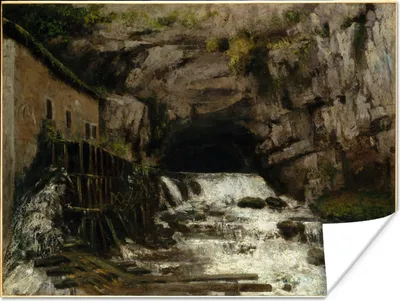 Produktbild von MuchoWow® Poster Quelle der Loue - Gemälde von Gustave Courbet 120x90 cm - Wandbild