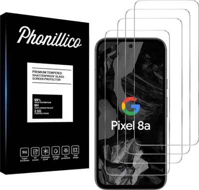 Immagine prodotto di Vetro temperato per Google Pixel 8a [4 pezzi] Pellicola protettiva antigraffio resistente Phonillico®