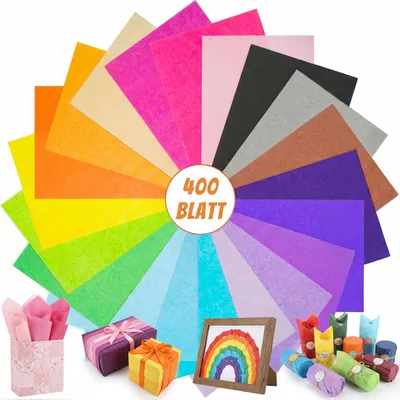 Obrázok produktu pre Papierový blok, 400 listov, 20 farieb, formát A4, 16 g/m², na dekoratívne účely
